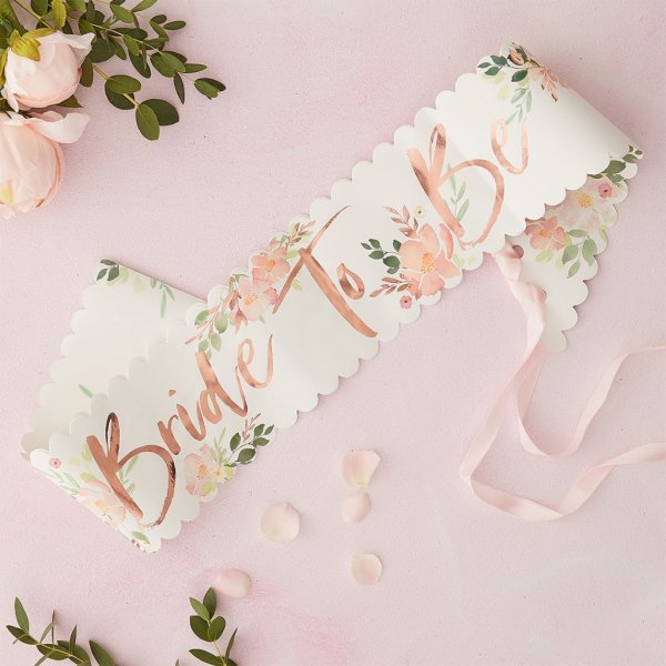 Sash - Bride to be - Floral hen