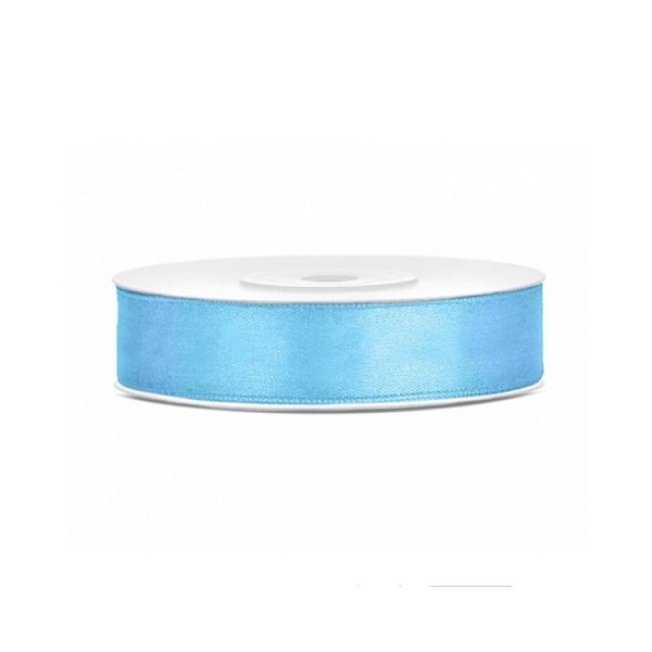 Sidenband, Satinband Ljusbl� 12 mm