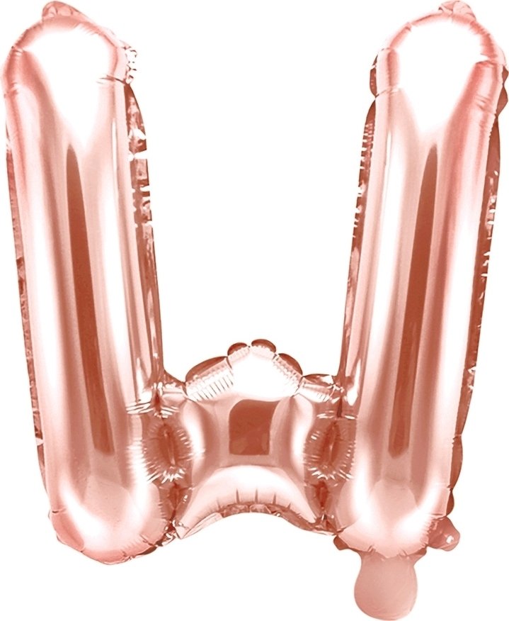 Bokstavsballonger – Roséguld – 35 cm – Bokstav: W – Bokstavsballonger, Ballonger