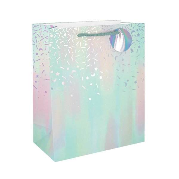 Presentp�sar/Goodie bags- Pastell Stars & Moon - Mellan, 26 x 32 cm - 12-pack