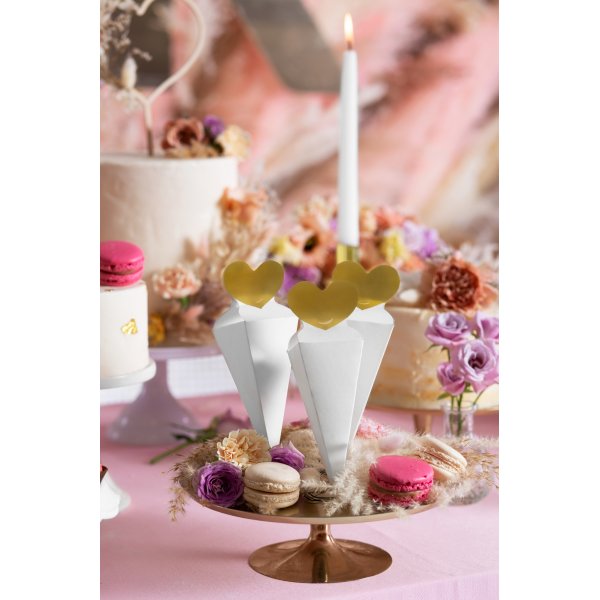 Presentaskar - Strutar - Guldhjrta - 6-pack