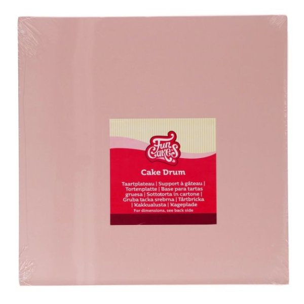 Tårtbricka Tjock - Rosa pastell - Fyrkantig - 25 x 25 cm - FunCakes Tårtbricka Tjock - Rosa pastell - Fyrkantig - 25 x 25 cm - FunCakes