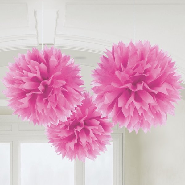 Pom Pom - 3-pack - Hot Pink