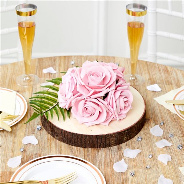 Rosor - Stora - Ljusrosa - 5-pack