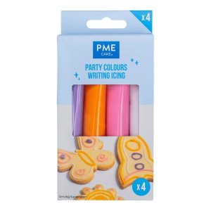 F�rdig glasyr/kristyr - 4 f�rger Lila, orange, rosa, ljuslila  - PME - 80g