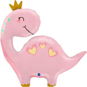 Folieballong - Dinosaurie - Rosa - Shape - 71 cm