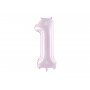 Sifferballong 0-9, pastellf�rgad lila 72cm