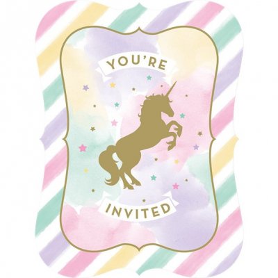 Inbjudningskort - Unicorn Sparkle
