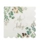 Servetter med baby shower - Gr�n - 16-pack
