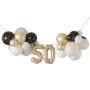 Ballonggirlang - 50 - Svart/Nude/Guld