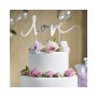 Cake Topper Love Silver