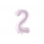 Sifferballong 0-9, pastellf�rgad lila 72cm