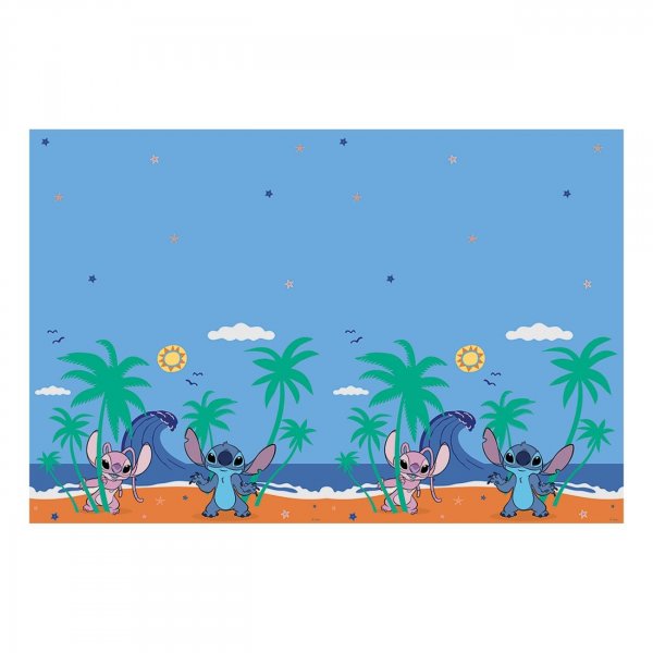 Bordsduk - Stitch & Angel - Himmelsbl� - 120x180 cm