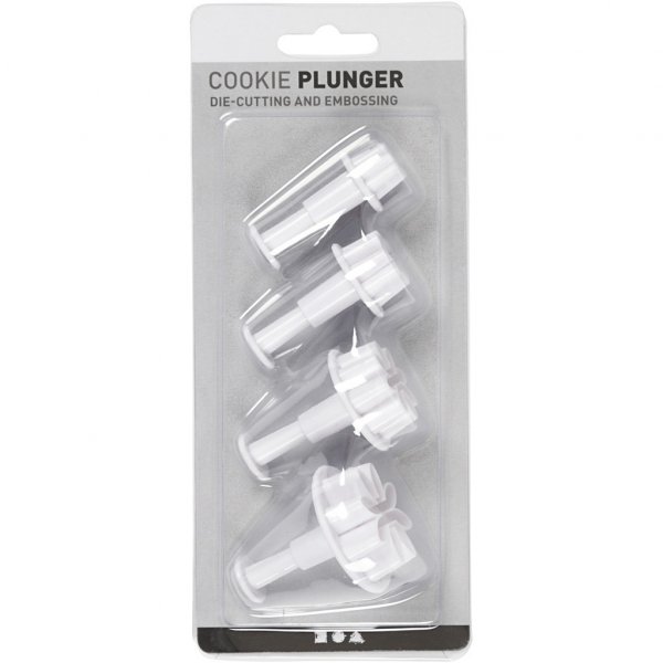 Utstickare med prägel - 4-pack - Blommor Utstickare med prägel - 4-pack - Blommor