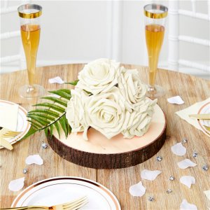Rosor - Stora - Kr�mvita - 5-pack