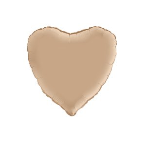 Folieballong - Hj�rta - Satin Nude - 46 cm
