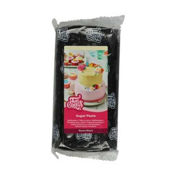FunCakes Sockerpasta Svart (Raven Black) 1kg STORPACK FunCakes Sockerpasta Svart (Raven Black) 1kg STORPACK