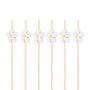 Snackspinnar/Drinkpinnar - Blomma- 12 cm - 25 st
