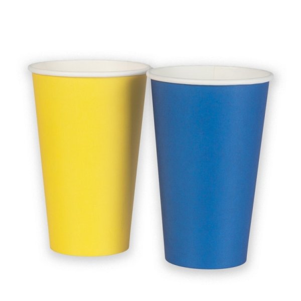 Partymuggar bl�/gul 24-pack
