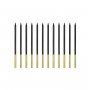 L�nga T�rtljus Svart/Guld 14 cm