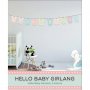 Girlang - Hello baby - Pastell - Babybodies - 3 meter Girlang - Hello baby - Pastell - Babybodies - 3 meter