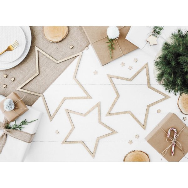 Dekoration Stj�rnor Guldglitter 3-pack