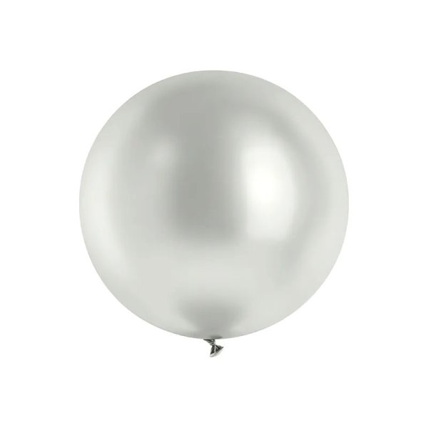Ballong - Glossy - Silver - 100 cm