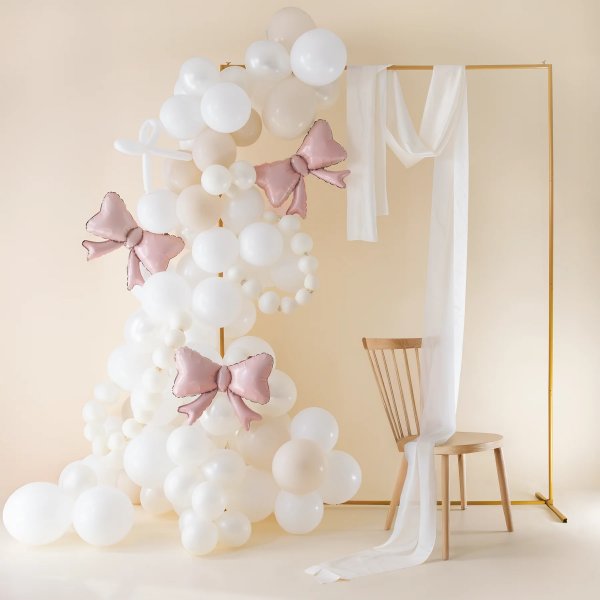 Folieballong - Rosetter - Ljusrosa - 3-pack