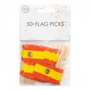 Partypicks - Spanska Flaggan - 50-pack