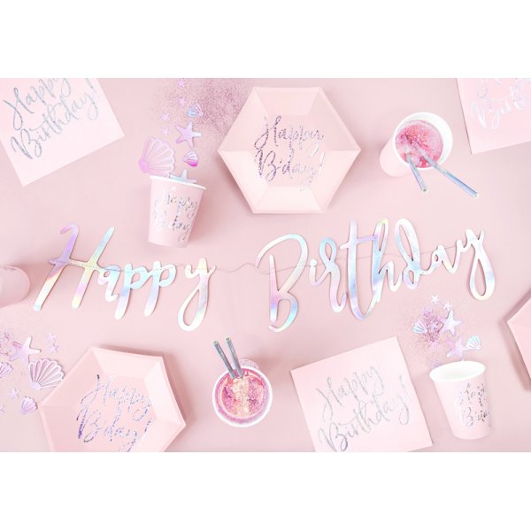 Backdrop - Happy Birthday - Iridescent