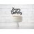 Cake Topper - Happy Birthday - Svart