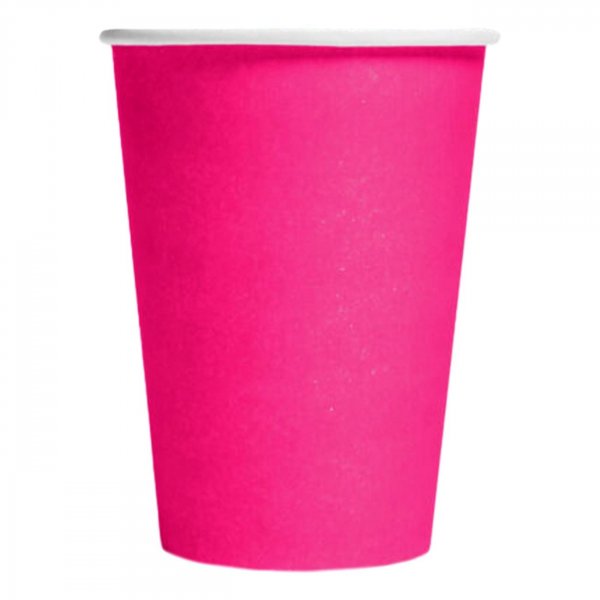 Pappmuggar - Hot Pink - 8-pack