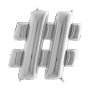 Bokstavsballonger - Silver - 35 cm - Bokstav: #