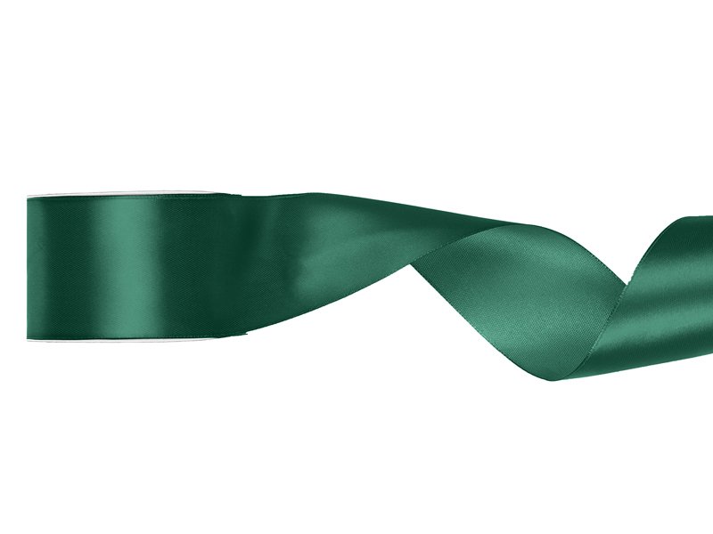 Satinband - Bottle Green - (Bredd: 50 mm) - 25 meter - Satinband, Band & Snören till bröllop