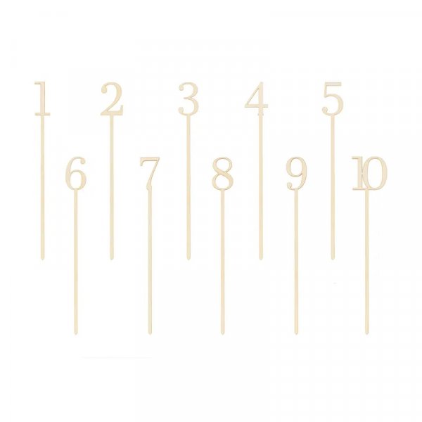 Bordsnumrering - Tr - 1-10 - 25 cm