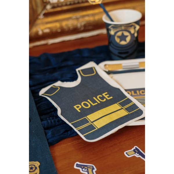 Servetter med polis - Marinblå - 16-pack Servetter med polis - Marinblå - 16-pack