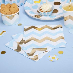 Servetter - Pattern Works - Bl� - 16-pack