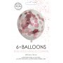 Konfettiballonger - Metallic ros�guld - 6-pack