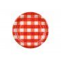Papptallrikar - Rödrutiga - 6-pack - 27 cm Papptallrikar - Rödrutiga - 6-pack - 27 cm