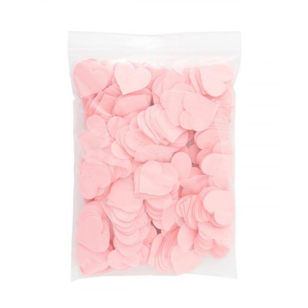 Papperskonfetti - Hjärtan - Ljusrosa - 100 g Papperskonfetti - Hjärtan - Ljusrosa - 100 g