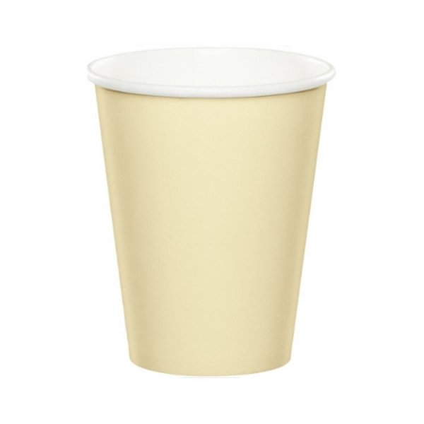 Pappersmuggar Ivory/Gr�ddvit 14-pack