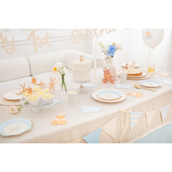 Servetter - Nalle med partyhatt -10-pack