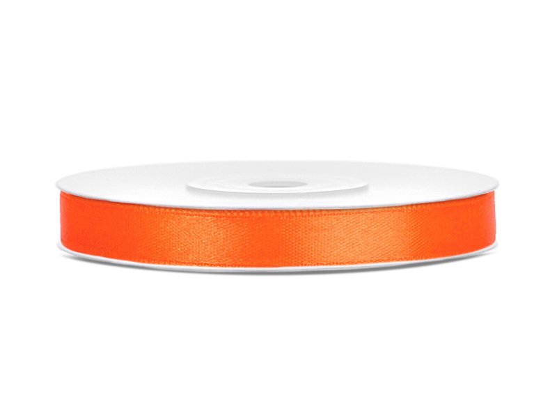 Satinband – Orange – (Bredd: 6 mm) – 25 meter – Satinband, Band & Snören till bröllop