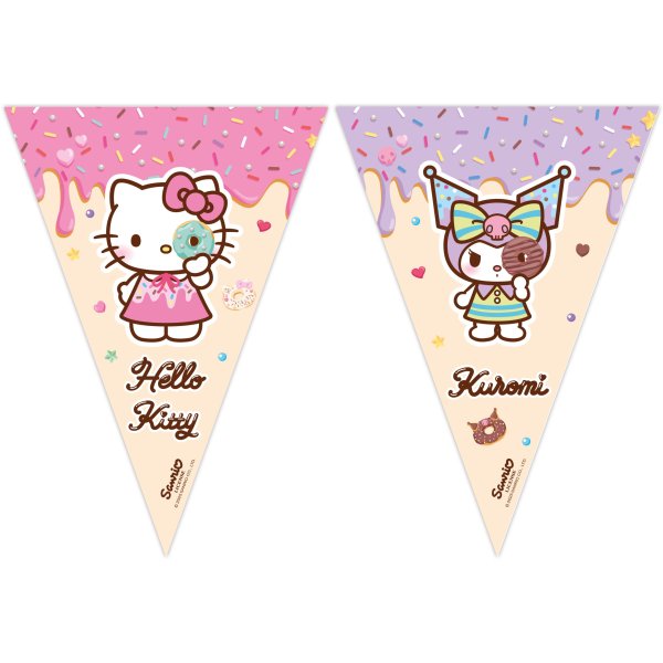 Flaggirlang - Hello Kitty & Kuromi - 9 flaggor