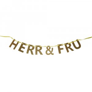 Banner - Herr & Fru - Guld