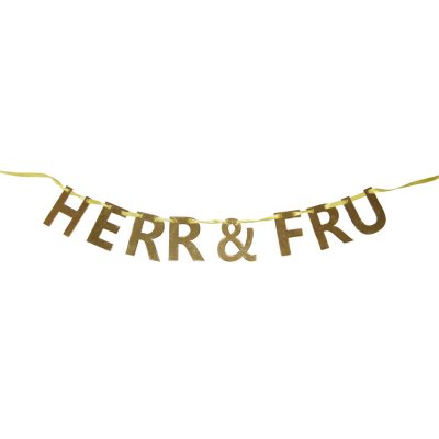 Banner - Herr & Fru - Guld