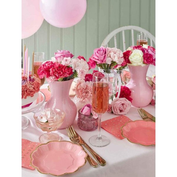 Desserttallrikar - Mix - Rose - 12-pack