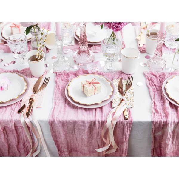 Desserttallrikar - Vita med guldkant - 6-pack Desserttallrikar - Vita med guldkant - 6-pack