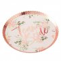 Papptallrikar - Floral hen - 8-pack