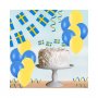 Dekorationskit svenska flaggan gul&bl�